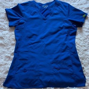 Med Couture Activate Royal Blue Scrub Top